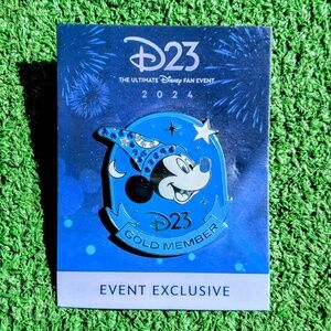 D23 Sorcerer Mickey Enamel Jewel Pin Expo 2024 Event Exclusive Gold Member Gift